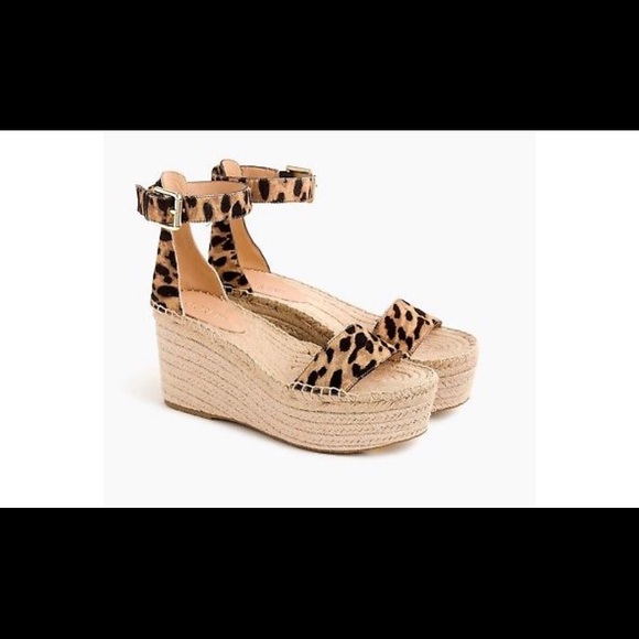 J. Crew Shoes - JCrew Platform Leopard Espadrille